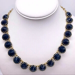 J. Crew Dark Blue Venus Flytrap Necklace